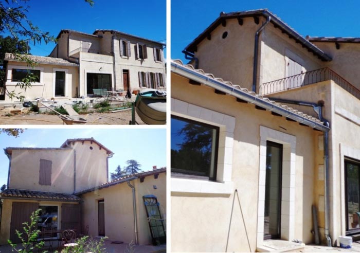 Consultez la chantier : plombier  zingueur - installation de gouttières zinc à villeneuve les avignon 30 gard et 84 vaucluse