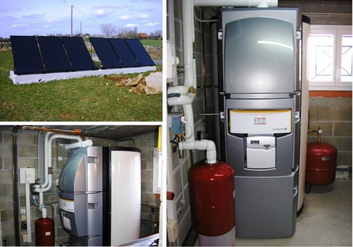 Chauffage solaire (SSC) de marque De Dietrich modèle Quadrodens à Lunan 46 Lot Midi-Pyrénées