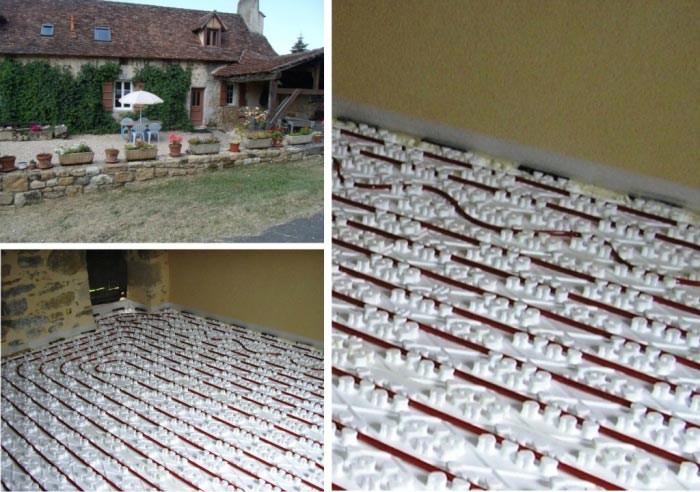Consultez la chantier : plancher chauffant basse température eau de marque réhau à balaguier d'olt 12 aveyron midi-pyrénés