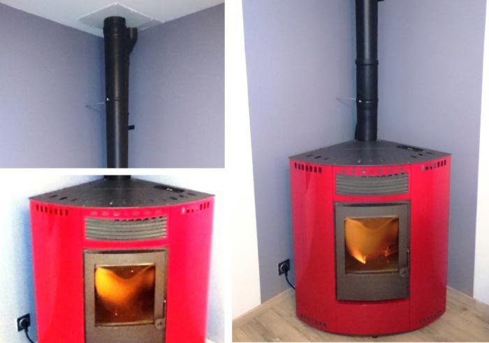 Poêle à granulés de bois pellets Phebo à Marlieux 01 ain