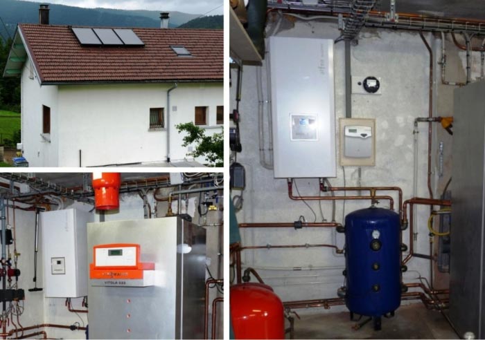 Système combiné solaire thermique avec pompe à chaleur Atlantic et production d'eau chaude