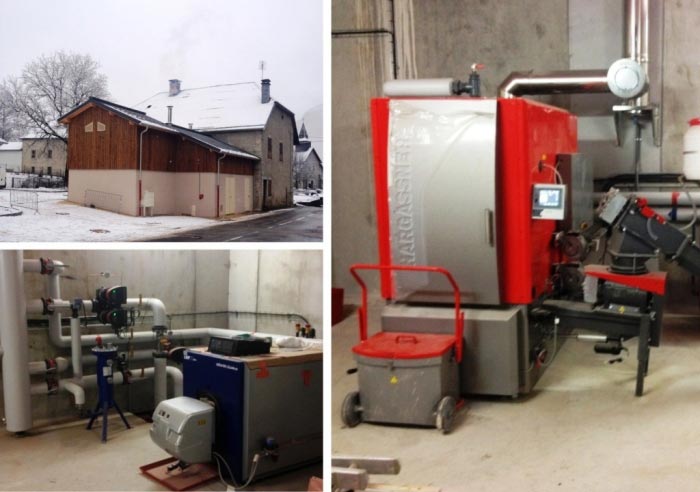 Consultez la chantier : chaufferie collective bois déchiqueté hargassner appoint fioul à chezery forens (01)