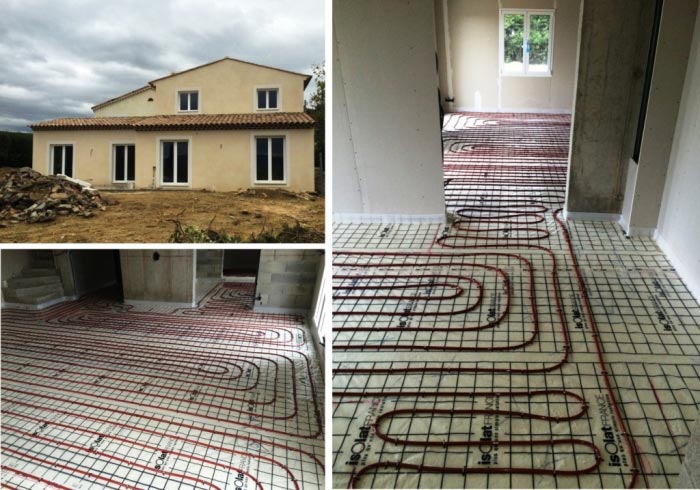Consultez la chantier : plancher chauffant réhau basse température à mouans-sartoux 06 alpes maritimes