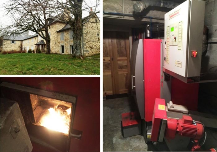 Consultez la chantier : chaudière granulés de bois pellets de marque hargassner dans une maison d'habitation à maurines 15 cantal région auvergne