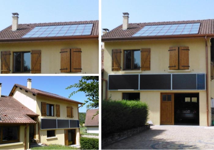 Consultez la chantier : installation de capteurs solaires thermiques à air et à eau pour le chauffage d'une maison à dounoux 88 vosges