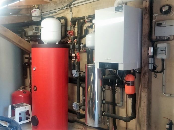 mise en service combiné solaire thermique (ssc) chaudiere gaz condensation viessmann