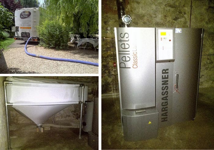 Consultez la chantier : installation d'une chaudière granulés de bois pellets hargassner à mainvilliers 45