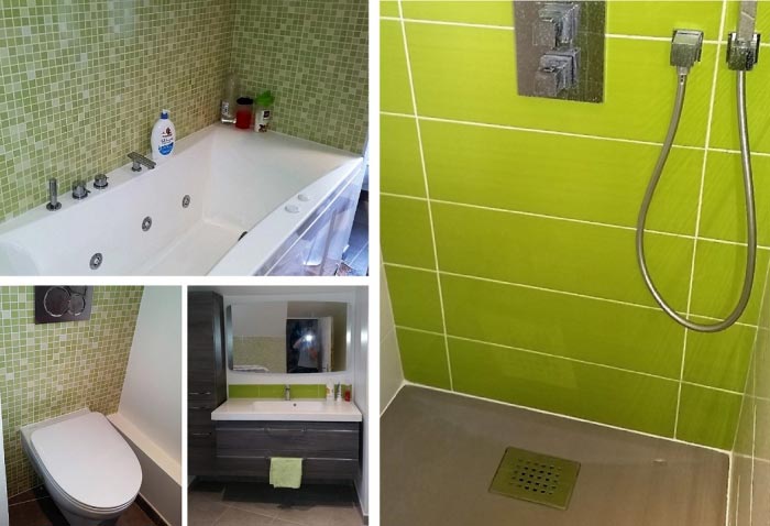 salle de bain baignoire hydromassante kinedo douche avec robinetterie encastrée meuble azzurlign à puiseaux 45 loiret