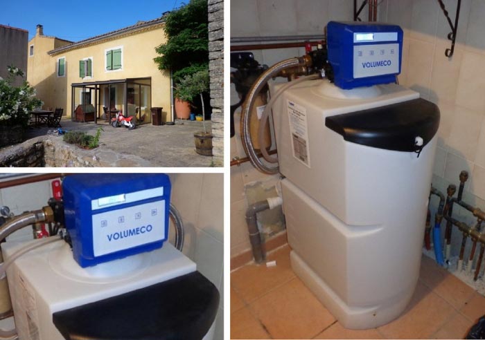 plombier - vente installation adoucisseur d'eau permo volumeco à castillon du gard -  30 gard et 84 vaucluse
