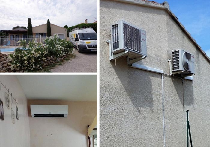 Consultez la chantier : installateur qualipac rge - installation climatiseur réversible atlantic à roquemaure - 30 gard et 84 vaucluse