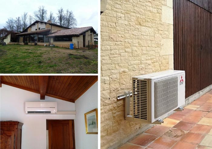 Consultez la chantier : climatisation mitsubishi electric à targon 33 gironde