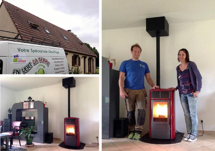 Artisan RGE plombier chauffagiste, Poêle à granulés EDILKAMIN ARIS 8 kW à Belmesnil 76 Seine Maritime