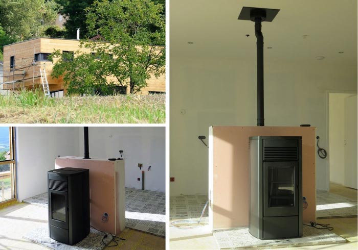 installateur qualibois rge isère 38 - pose poêle à granulé de bois pellets mcz ego 2.0 oyster à 38570 le cheylas