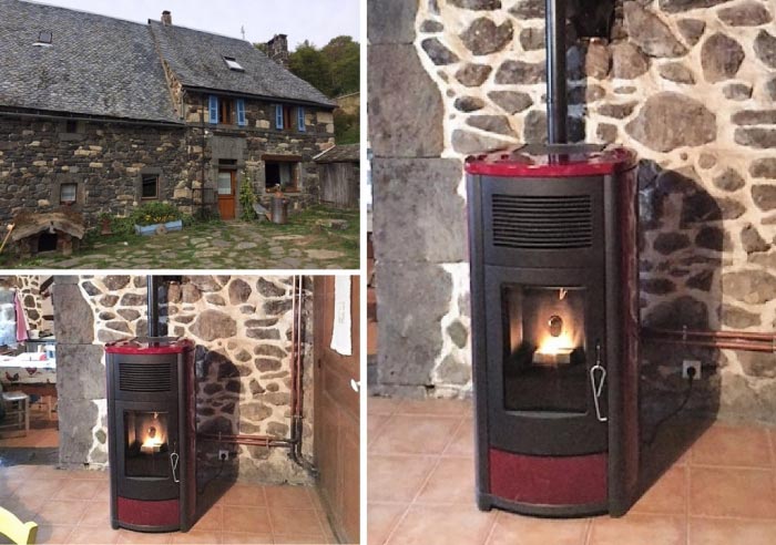 poêle bouilleur à granulés de bois pellets mcz à oradour 15 cantal région auvergne