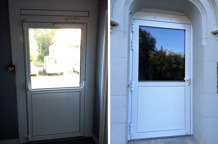 porte alu , issue de secours