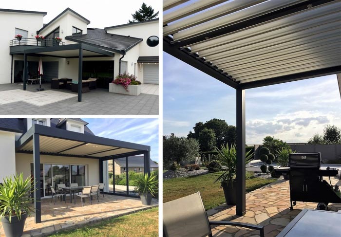 Consultez la chantier : pergola bioclimatique, modèle premium