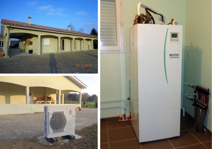 Pose Aérothermie climatisation MITSUBISHI - RGE QualiPAC