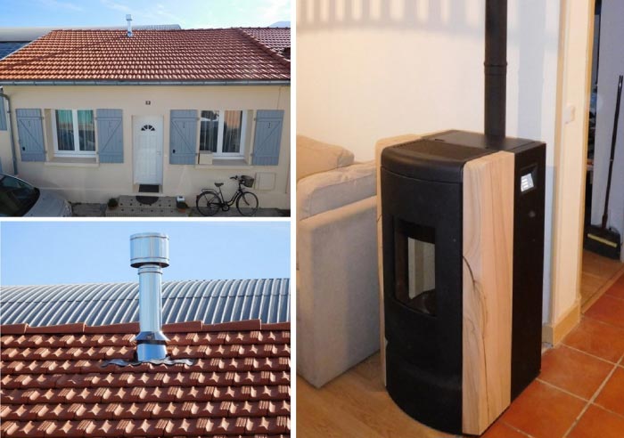 Installation poêle à granulés de bois Rika Animo par un artisan RGE Qualibois
