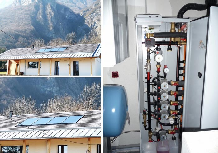 Consultez la chantier : chauffage solaire solisart capteurs intégrés