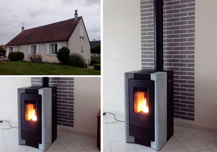 Installation d'un poêle à granulés de bois  RIKA-Loir et Cher (41)