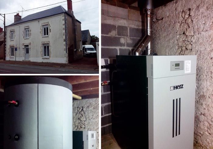 Installation Chaudière à bois bûches HERZ entreprise certifiée RGE QualiBois
