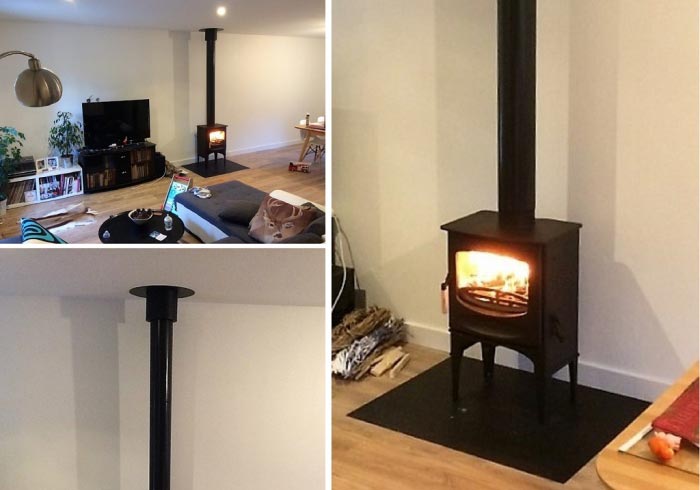 Chauffagiste rge bois - installation poele à bois buche charnwood c five 5 kw