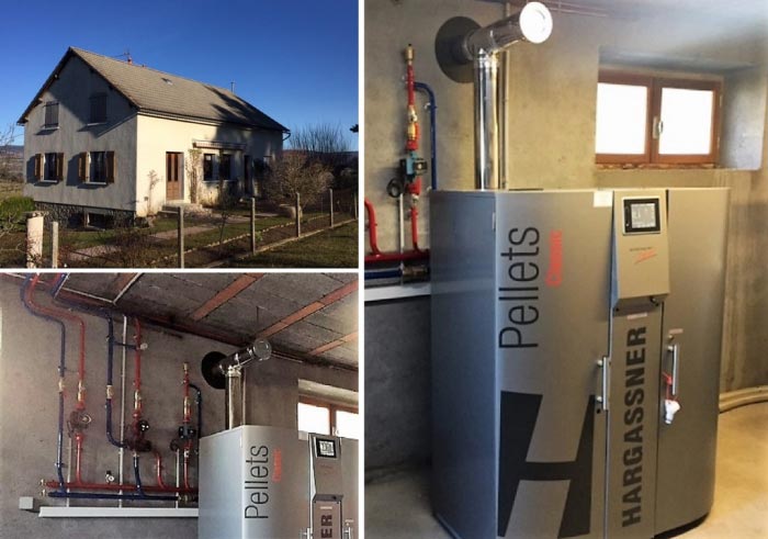 Consultez la chantier : chaudière à granulés de bois pellets hargassner à loubaresse - val d'arcomie 15 cantal