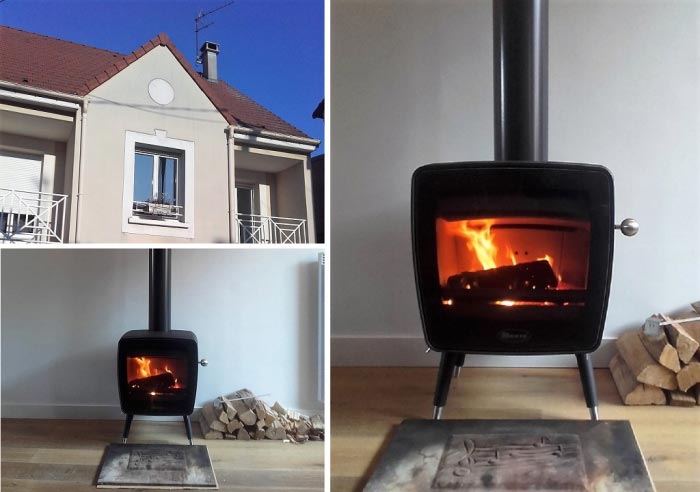 Consultez la chantier : poêle à bois buches dovre vintage colombes 92