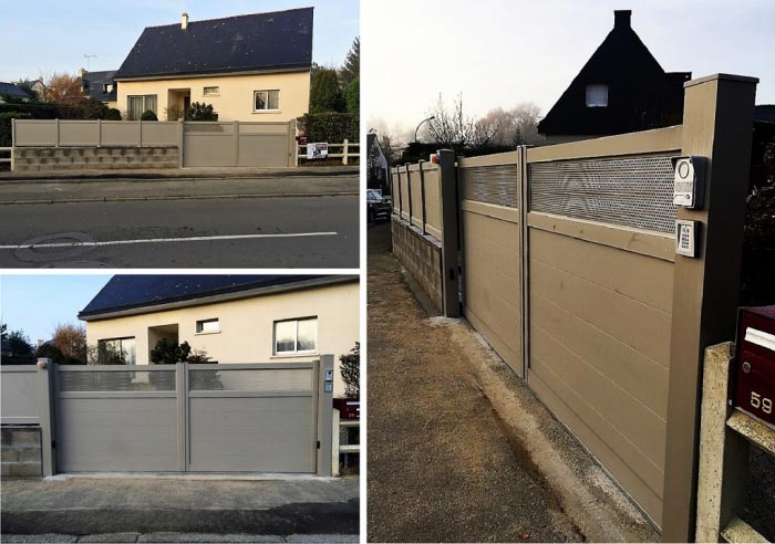 Consultez la chantier : pose d'un portail aluminium, gamme grand large, modèle mesa / clôture aluminium, gamme grand large, vista c