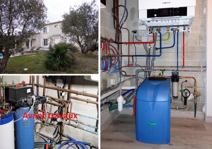 plombier chauffagiste - vente installation d'adoucisseur  bwt/permo à roquemaure 30 gard et 84 vaucluse