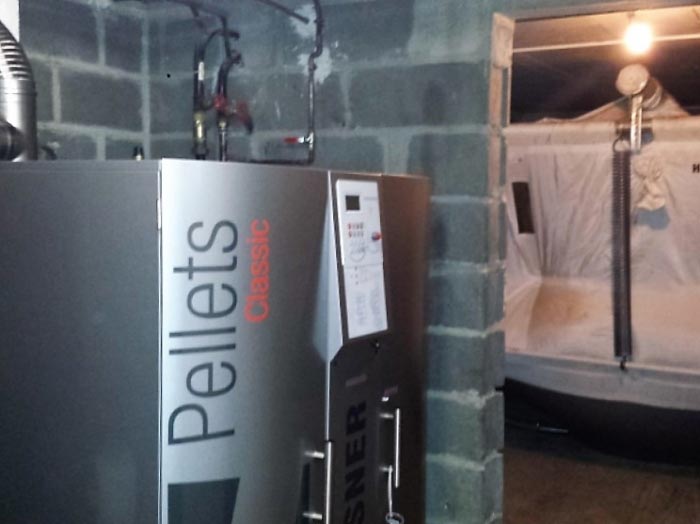 Consultez la chantier : installation d'une chaudière granulés de bois pellets hargassner à orleans 45000