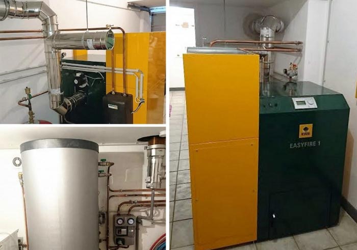 Pose d'une Chaudière granulés  KWB Easyfire 1