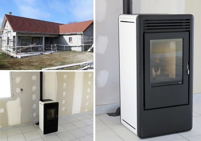 Installation poêle à granulé de bois pellet MCZ kaika à 38510 Morestel 38 isère