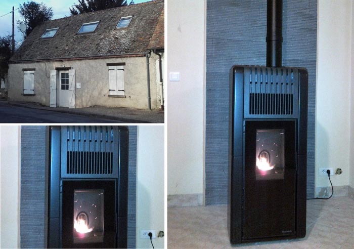 Consultez la chantier : installateur qualibois rge. pose d'un poêle à granulés palazetti à gambais (78)
