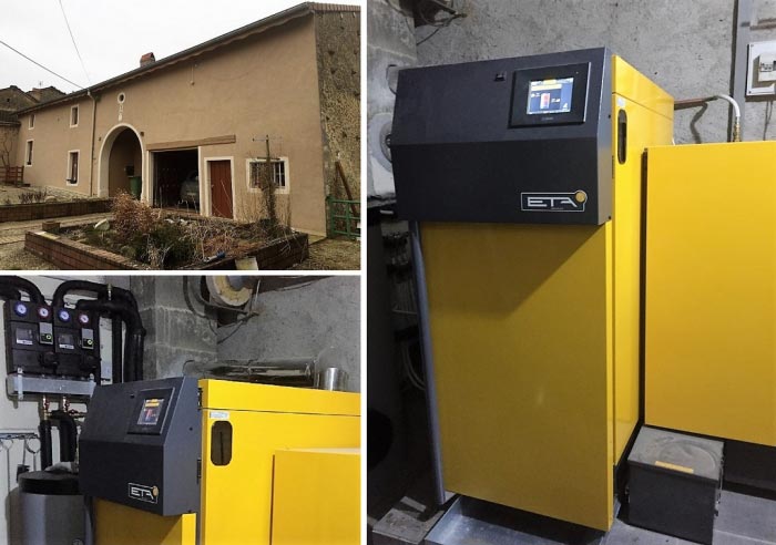 Consultez la chantier : chaudiere mixte eta sh bois buches 30 kw et pellets granulés de bois 26 kw