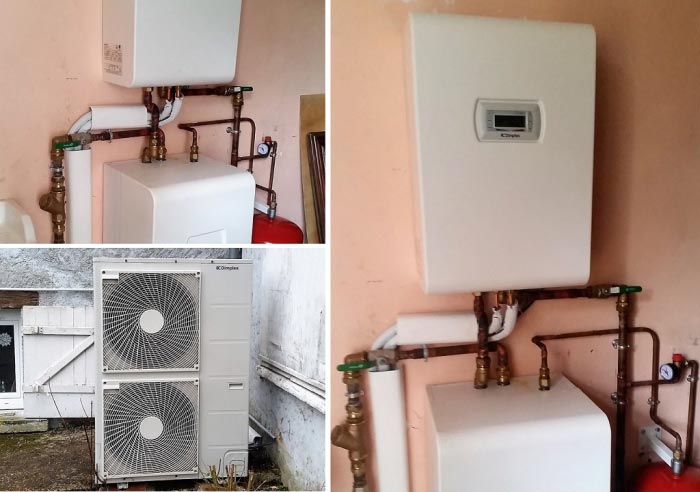 Consultez la chantier : installation d'un chauffage central complet avec pompe à chaleur air eau dimplex lak 14 itr à desmont 45390