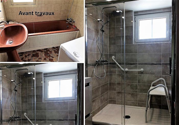Consultez la chantier : plombier chauffagiste rge ,  rénovation, création d'une salle de bains 