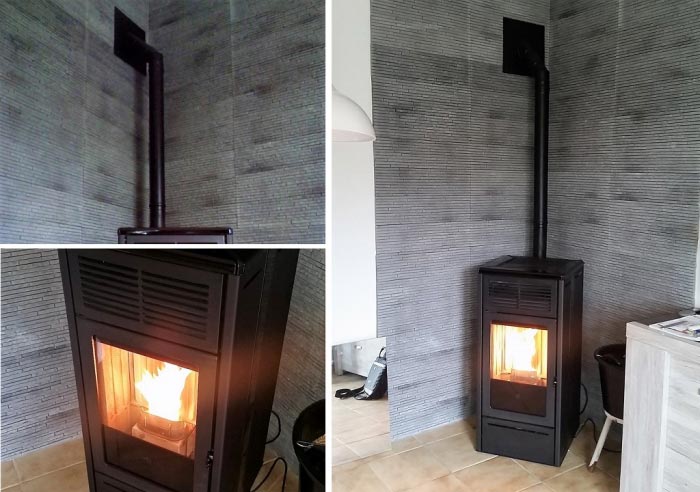 Consultez la chantier : installation poêle granulés de bois pellets edilkamin nara 7 kw à malesherbes 45330 le malesherbois par entreprise a.ciret rge qualibois