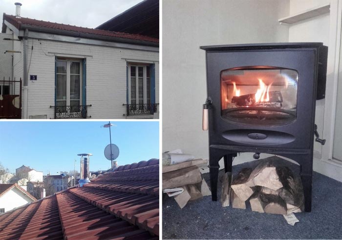Consultez la chantier : poêle à bois buches charnwood c-seven