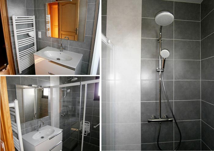 Consultez la chantier : salle de bain avec douche pour accès personne à mobilité réduite (pmr) 