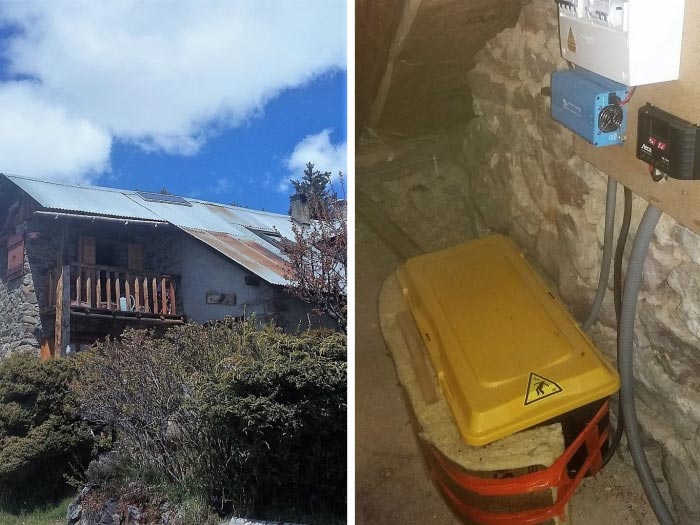 Consultez la chantier : installation photovoltaïque en site isolé dans un chalet d'alpage