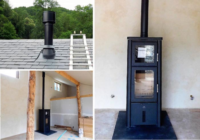 Consultez la chantier : poêle à bois bûches - installation - artisan rge qualibois