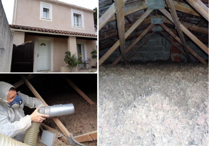 Consultez la chantier : isolation combles gard, vaucluse, bouches du rhône. soufflage laine de roche 84 le pontet