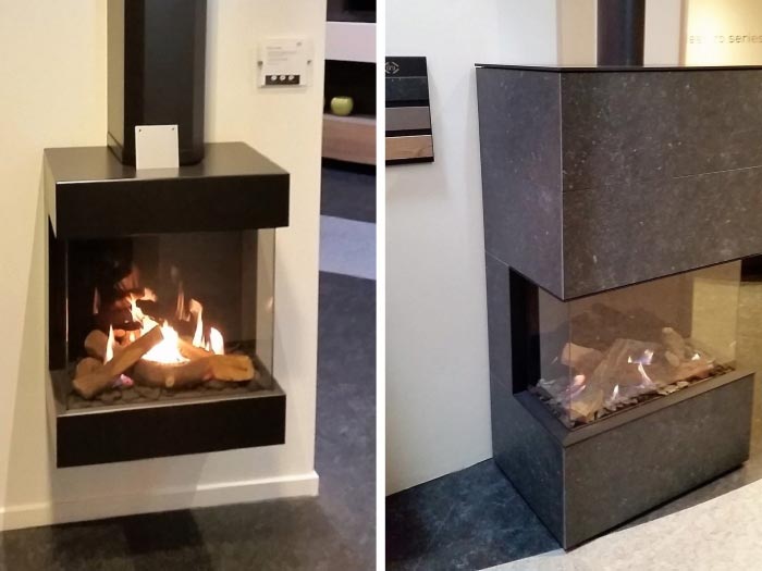 Consultez la chantier : installation de poêles et foyer gaz de la marque dru fire
