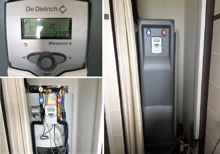 Entretien Chauffe eau solaire De Dietrich avec appoint électrique par un chauffagiste RGE QualiSol