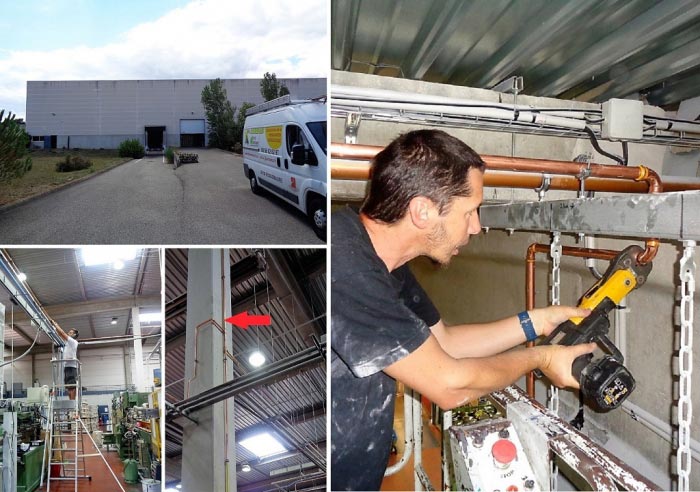 plombier chauffagiste 30 gard et 84 vaucluse - extension d'un réseau gaz naturel dans une usine