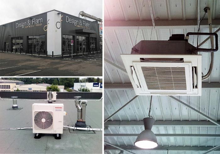 Consultez la chantier : climatisation réversible (pac air/air) de marque toshiba