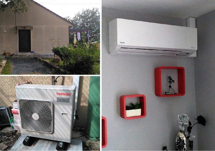 Consultez la chantier : climatisation réversible (pac air/air) de marque toshiba