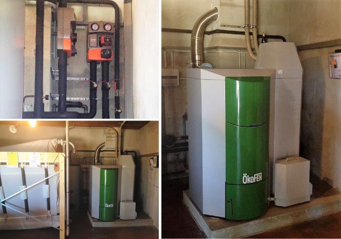 ETS VELLARD. Chauffagiste Installation Qualibois RGE chaudière granulés de bois Okofen 36 kw Saint Antoine de Ficalba 47 Lot et Garonne. AGEN