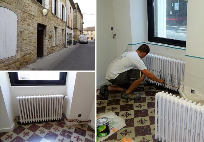 Consultez la chantier : chauffagiste rge 30 gard 84 vaucluse - réfection réseau chauffage central suite isolation des murs